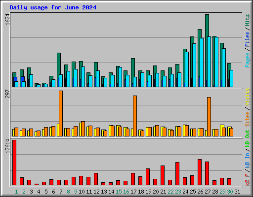 Daily usage for June 2024