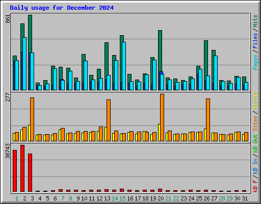 Daily usage for December 2024