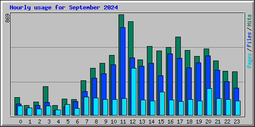 Hourly usage for September 2024