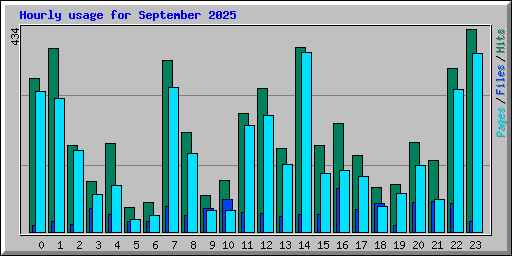 Hourly usage for September 2025