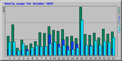 Hourly usage for October 2025