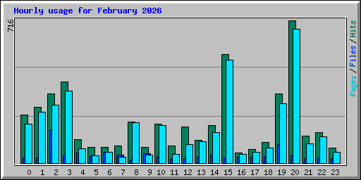 Hourly usage for February 2026