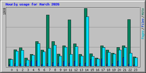 Hourly usage for March 2026