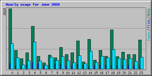 Hourly usage for June 2026