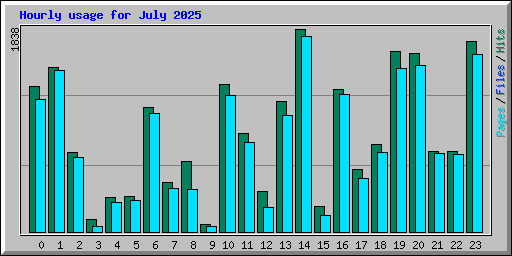 Hourly usage for July 2025